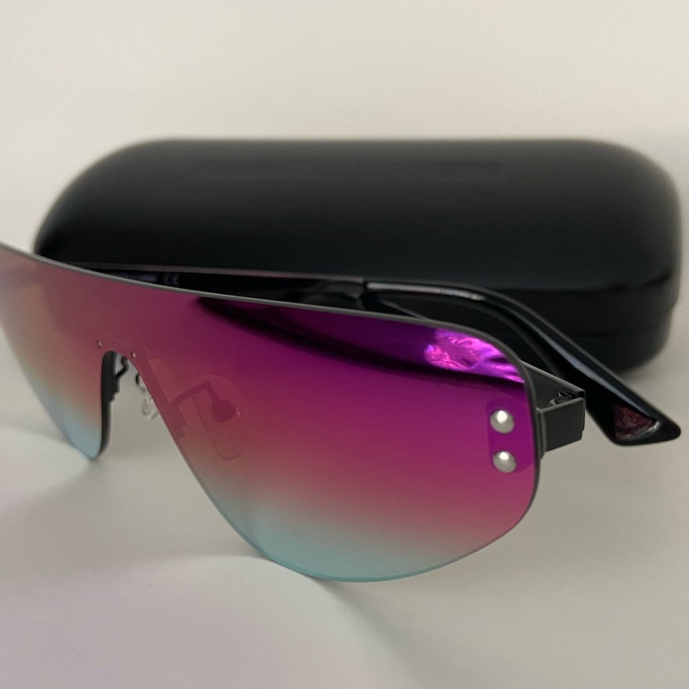 NEW McQ Alexander McQueen Unisex Flat Top Shield Sunglasses, 99mm - Picture 4 of 9